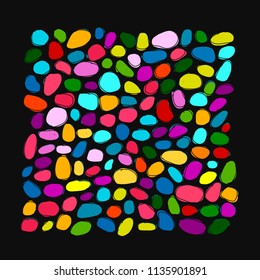 Pebble colorful background for your design