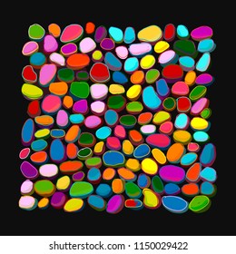 Pebble colorful background for your design