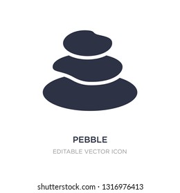 pebble icon on white background. Simple element illustration from Miscellaneous concept. pebble icon symbol design.