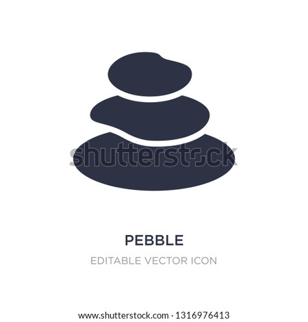 pebble icon on white background. Simple element illustration from Miscellaneous concept. pebble icon symbol design.
