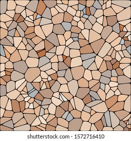 Pebble mosaic organic texture background. Vector stone pattern