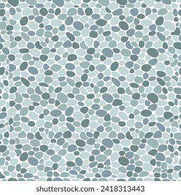 Pebble mosaic texture. Vector seamless stone pattern. Paving stone background