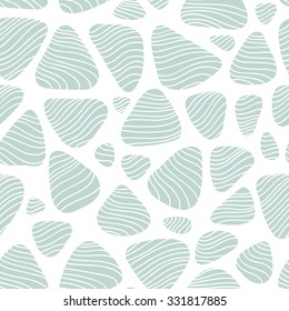 Pebble seamless background. Subtle texture with round shapes and flow lines, repeating fabric print for spring summer fashion season. 