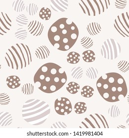 Pebble seamless pattern. Abstract geometric dotted texture background. Hand drawn stones wallpaper. Vector illustration