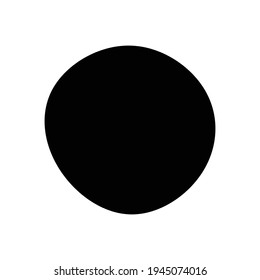 Pebble, stone or ink blot, blob. Mottle, speckle and stain icon. Liquid, fluid, gel drop design element. Ink stain irregular, random rounded shape