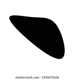 Peluca, piedra o mancha de tinta, blob. Icono de tortuga, moto y mancha. Líquido, fluido, elemento de diseño de gota de gel. Mancha de tinta irregular, forma redondeada aleatoria