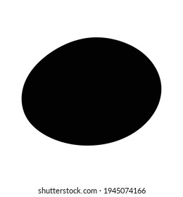 Pebble, stone or ink blot, blob. Mottle, speckle and stain icon. Liquid, fluid, gel drop design element. Ink stain irregular, random rounded shape