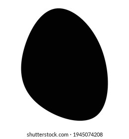Pebble, stone or ink blot, blob. Mottle, speckle and stain icon. Liquid, fluid, gel drop design element. Ink stain irregular, random rounded shape