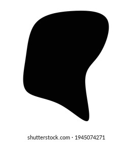 Pebble, stone or ink blot, blob. Mottle, speckle and stain icon. Liquid, fluid, gel drop design element. Ink stain irregular, random rounded shape