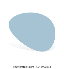 Pebble, stone or ink blot, blob. Mottle, speckle and stain icon. Liquid, fluid, gel drop design element. Ink stain irregular, random rounded shape