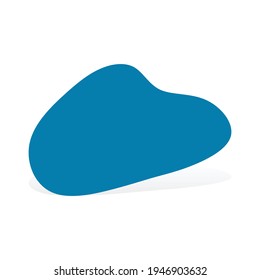 Pebble, stone or ink blot, blob. Mottle, speckle and stain icon. Liquid, fluid, gel drop design element. Ink stain irregular, random rounded shape