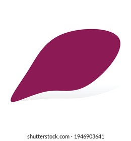 Pebble, stone or ink blot, blob. Mottle, speckle and stain icon. Liquid, fluid, gel drop design element. Ink stain irregular, random rounded shape