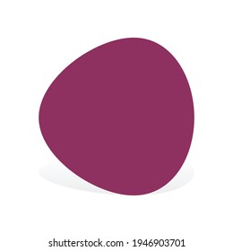 Pebble, stone or ink blot, blob. Mottle, speckle and stain icon. Liquid, fluid, gel drop design element. Ink stain irregular, random rounded shape