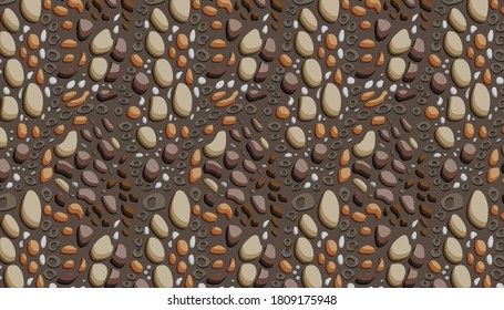 Pebble texture.Stone rock texture and seamless background.