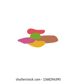 Pebbles icon logo design vector template