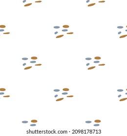 Patrón de guijarros sin fisuras. Hermosa grava de textura para el diseño de tela. Piedra de plantilla repetida en forma de doodle para tela, papel envolvente, papel pintado, tejido. Ilustración vectorial.
