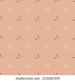 Pebbles seamless pattern. Beautiful texture gravel for fabric design. Repeated template stone in doodle style for fabric, wrapping paper, wallpaper, tissue. Vector illustration.