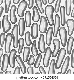 Pebbles seamless pattern. Sand stone seamless background texture. Light grey vector pebble illustration.