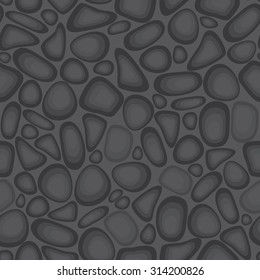 Pebbles seamless pattern.Sand stone seamless background texture. Vector illustration.