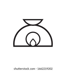 pebetero spa line style vector illustration design