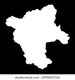 Pec district map, administrative district of Serbia. Vector illustration.