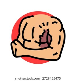 pec Tränenfarbe Symbol Vektor. Tränenschild. einzelne Symbolgrafik