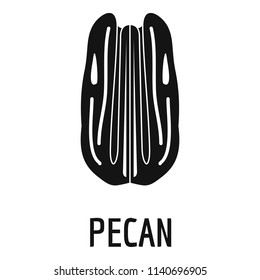 Pecan icon. Simple illustration of pecan vector icon for web design isolated on white background