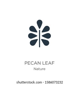 Pecan leaf icon vector. Trendy flat pecan leaf icon from nature collection isolated on white background. Vector illustration can be used for web and mobile graphic design, logo, eps10