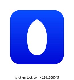 Pecan nut icon digital blue for any design isolated on white vector illustration