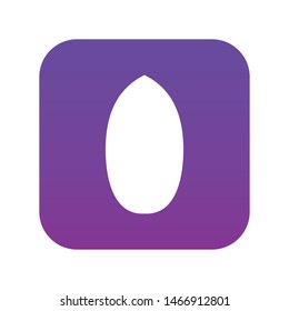 Pecan nut icon digital purple for any design isolated on white vector illustration