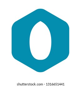 Pecan nut icon in simple style isolated on white background vector illustration