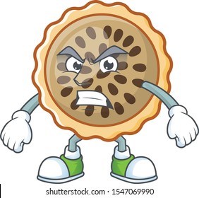 pecan pie annoyed with cartoon character shape