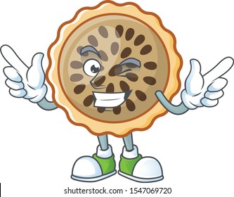 pecan pie wink with cartoon character shape