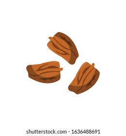 pecan simple illustration clip art vector