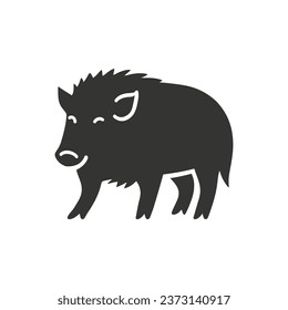 Peccary Icon on White Background - Simple Vector Illustration