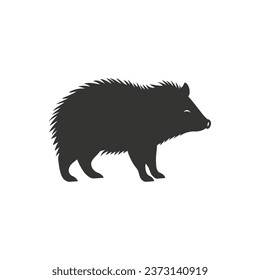 Peccary Icon on White Background - Simple Vector Illustration
