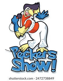 Peckers Vintage Parody Cartoon Illustration