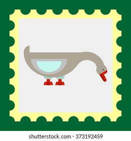 Pecking goose icon