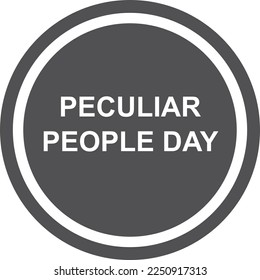 Peculiar People Day, happy Peculiar People Day symbol