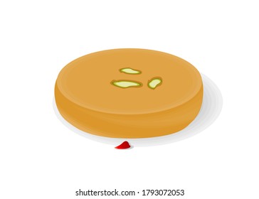 Peda Indian Sweets or Mithai Food Vector