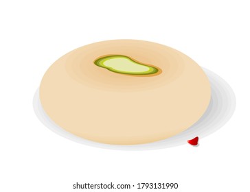 Peda Indian Sweets or Mithai Food Vector