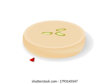 Peda Indian Sweets or Mithai Food Vector