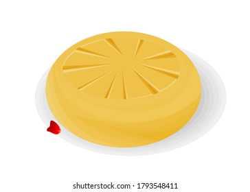 Peda Indian Sweets or Mithai Food Vector