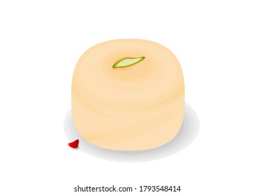 Peda Indian Sweets or Mithai Food Vector