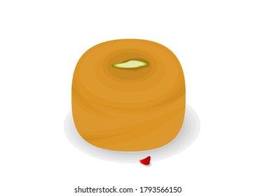 Peda Indian Sweets or Mithai Food Vector