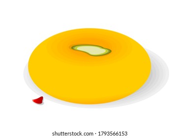 Peda Indian Sweets or Mithai Food Vector