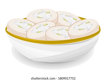 Peda Indian Sweets or Mithai Food Vector