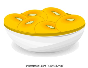 Peda Indian Sweets or Mithai Food Vector