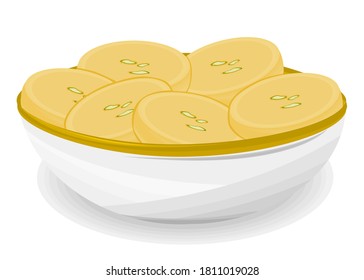 Peda Indian Sweets or Mithai Food Vector