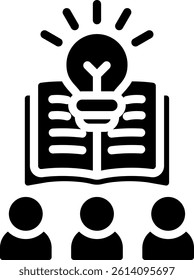 Pedagogy Icon Glyph Vector Illustration